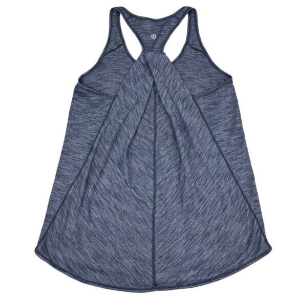 Lululemon Essential Tank Heathered Deep Navy Size 4 - Picture 5 of 6